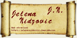 Jelena Nidžović vizit kartica